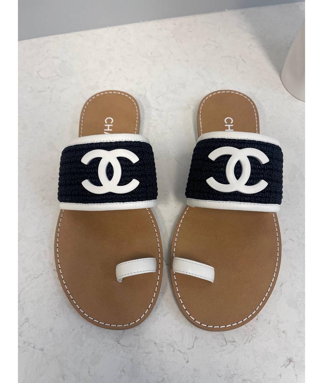 CHANEL Черные сандалии, фото 2