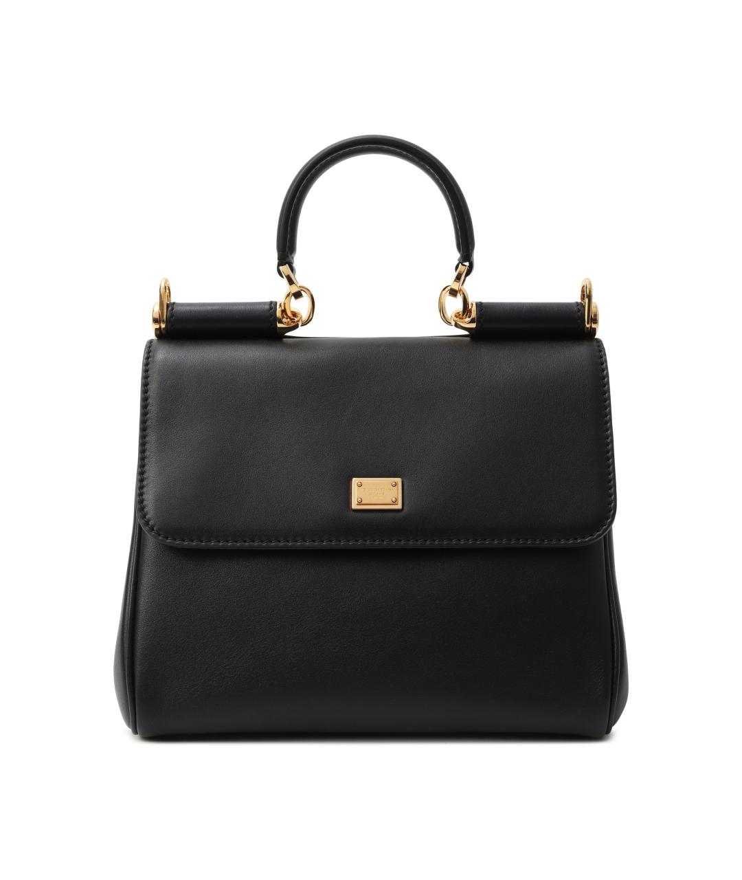 DOLCE&GABBANA Черная кожаная сумка через плечо, фото 7