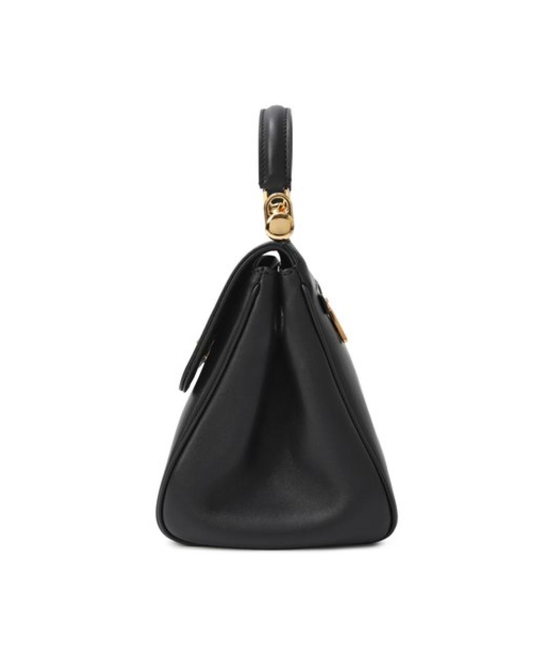 DOLCE&GABBANA Черная кожаная сумка через плечо, фото 2