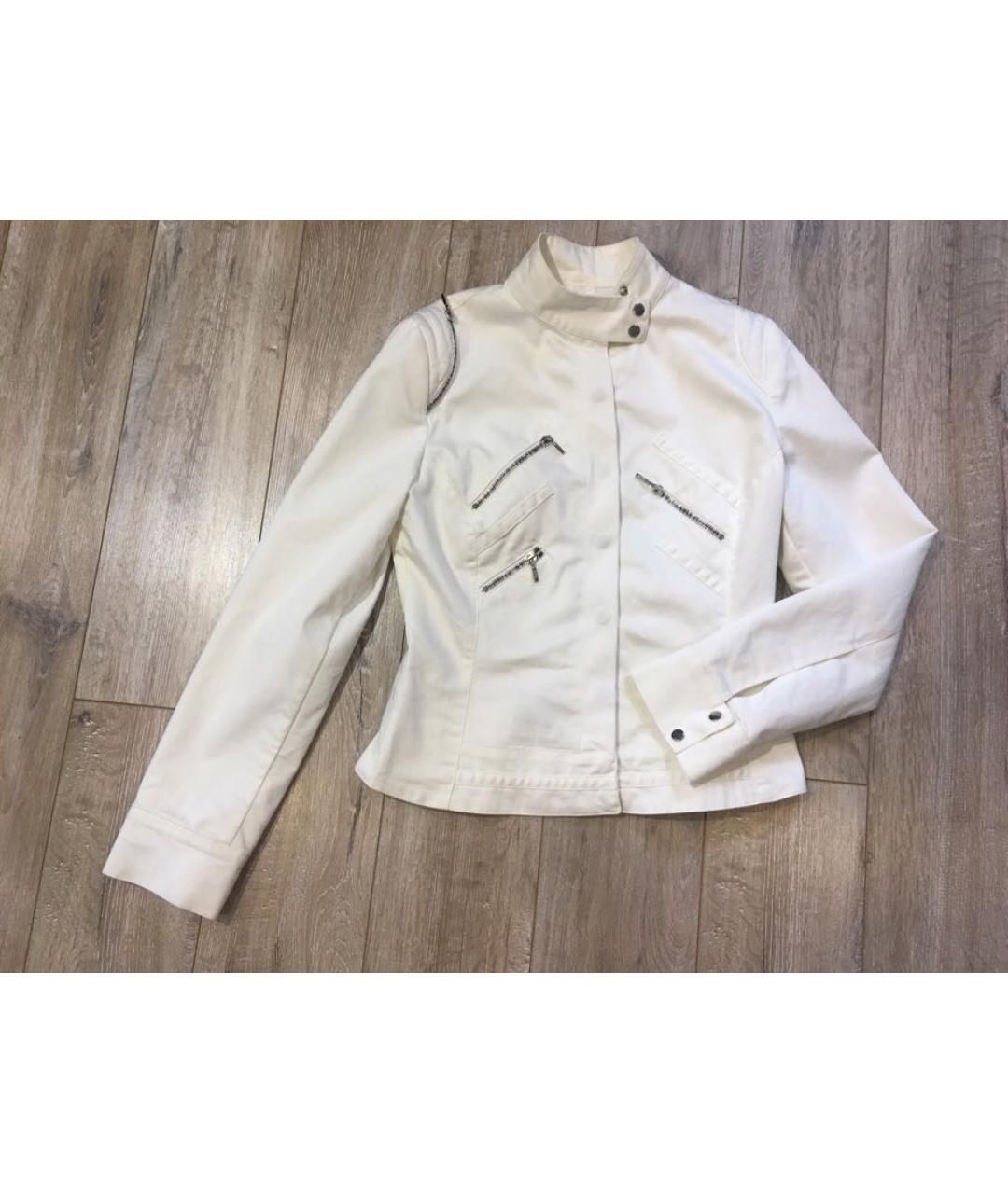VERSACE Белая хлопковая куртка, фото 3