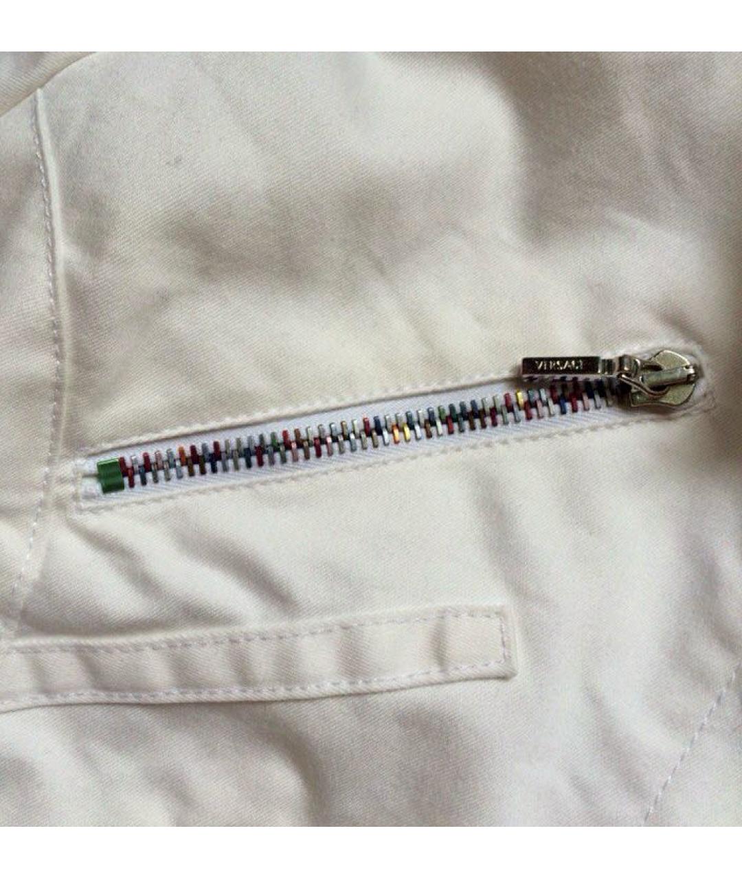 VERSACE Белая хлопковая куртка, фото 5