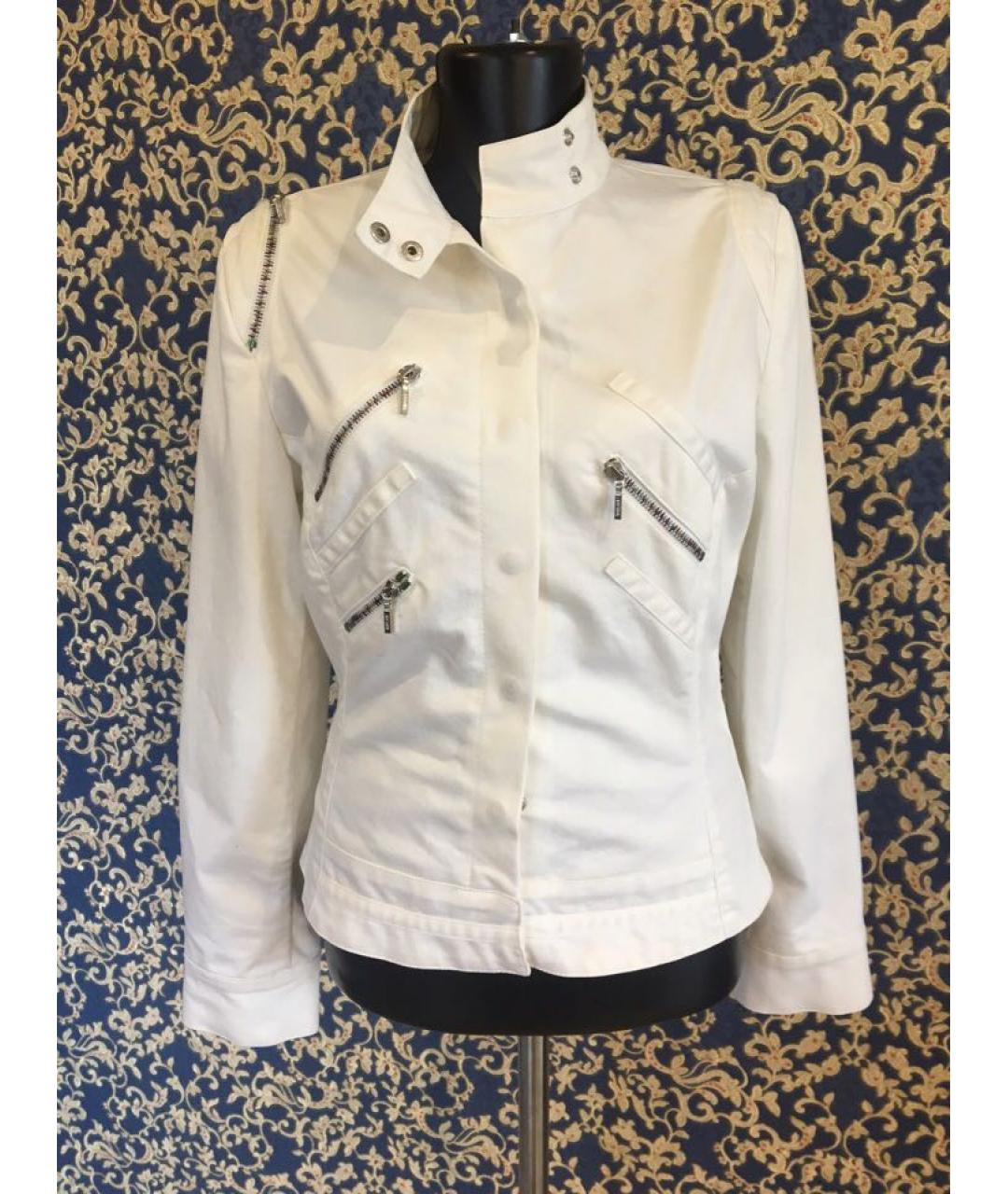 VERSACE Белая хлопковая куртка, фото 6