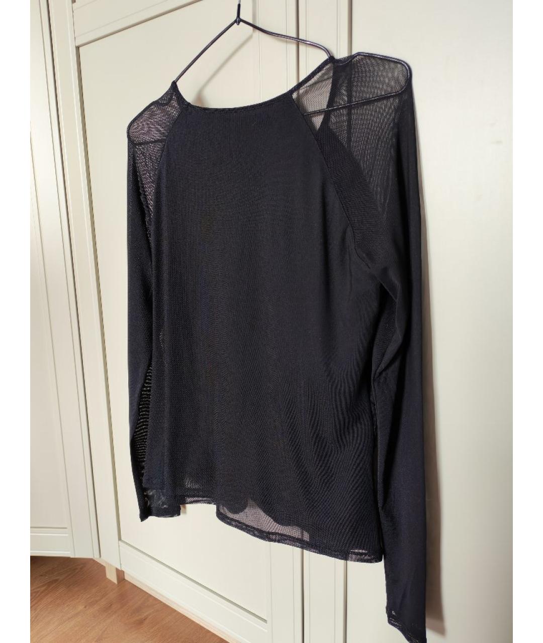 DKNY Черная сетчатая блузы, фото 2