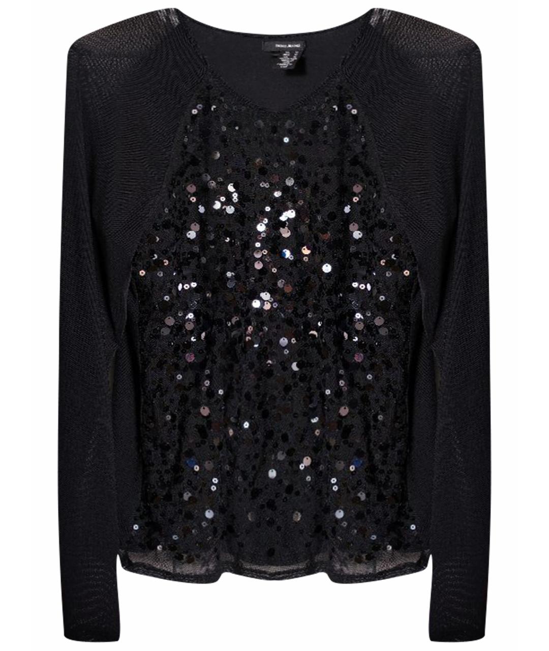 DKNY Черная сетчатая блузы, фото 1