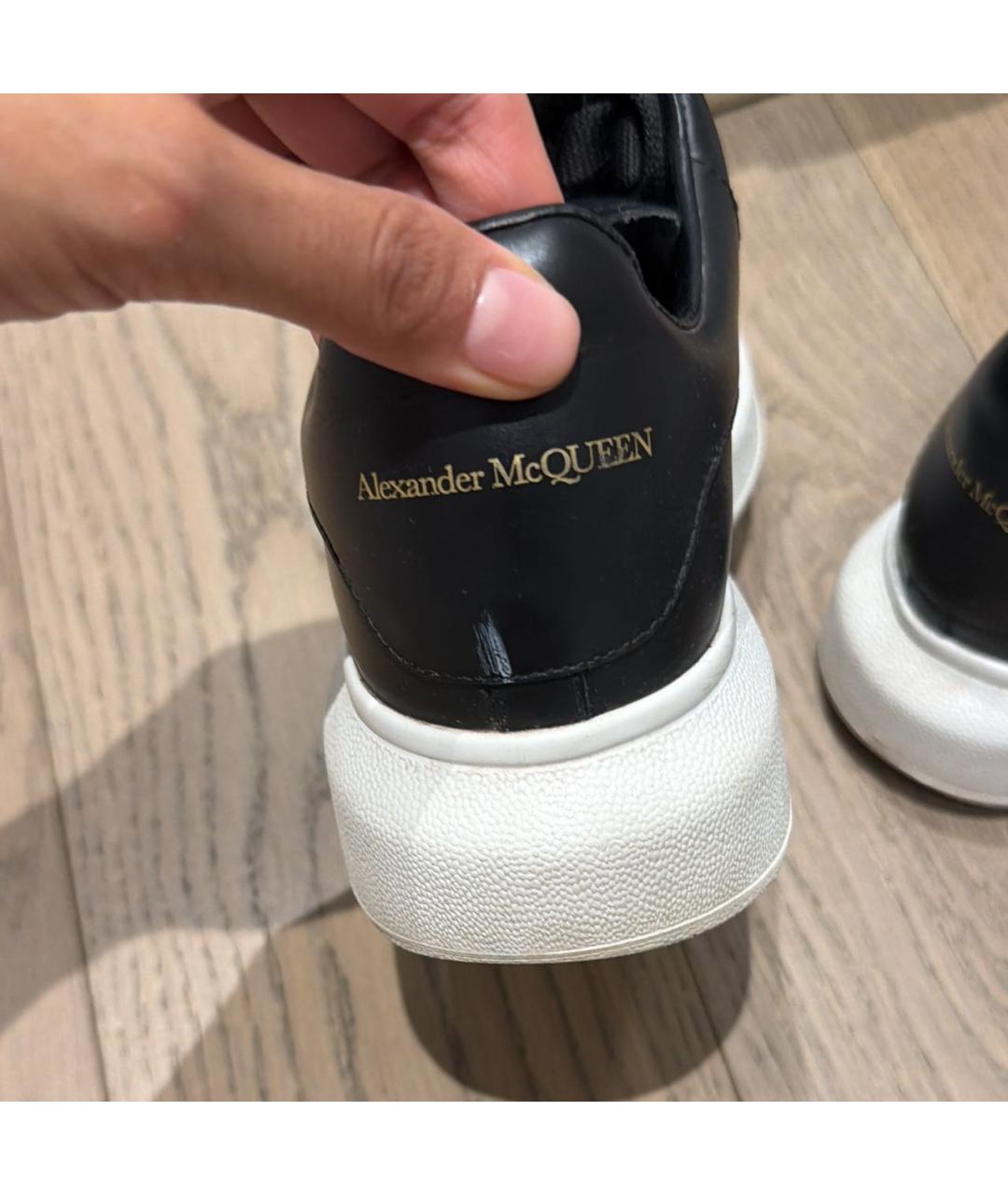 ALEXANDER MCQUEEN Черные кожаные кроссовки, фото 5