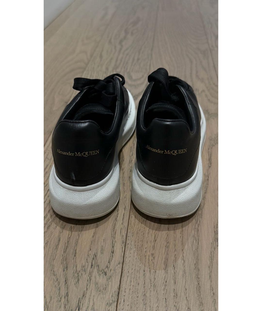 ALEXANDER MCQUEEN Черные кожаные кроссовки, фото 4