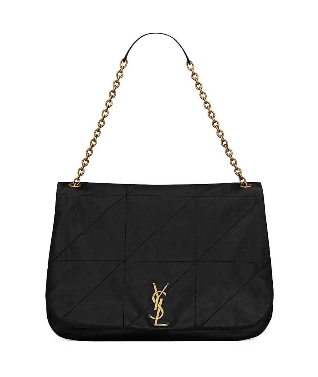 SAINT LAURENT Черная кожаная сумка через плечо, фото 8