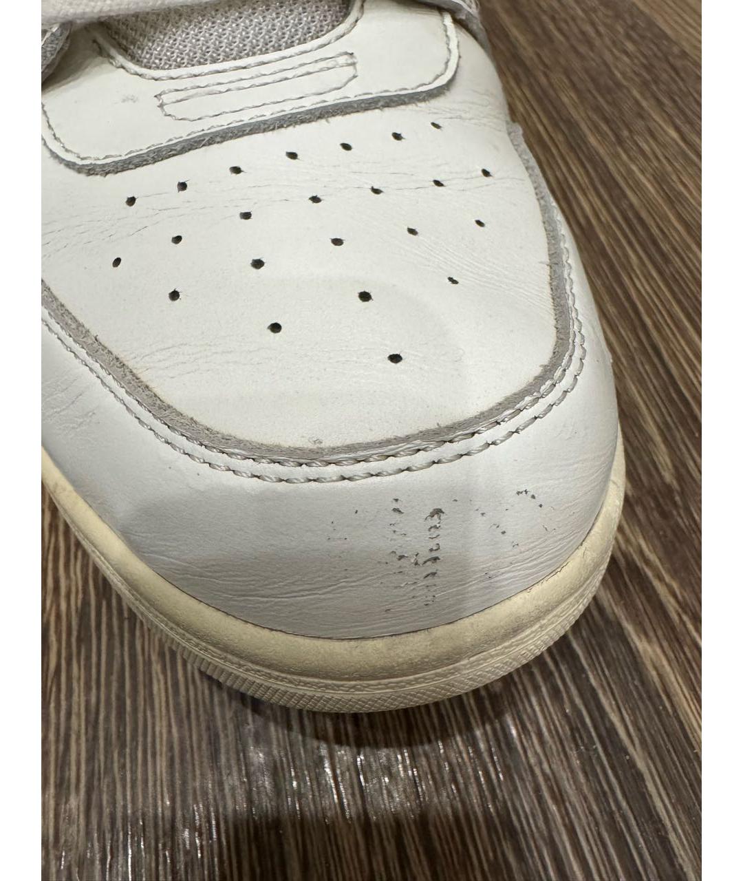 OFF-WHITE Белые кожаные низкие кроссовки / кеды, фото 5