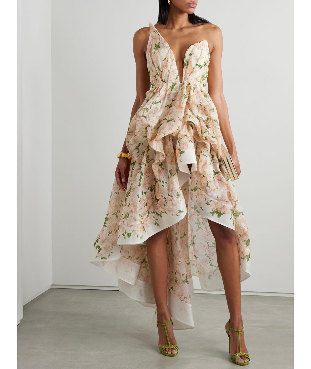 ZIMMERMANN Мульти льняное коктейльное платье, фото 7