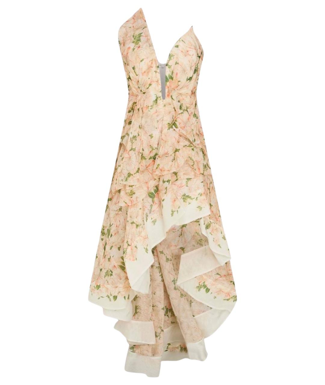 ZIMMERMANN Мульти льняное коктейльное платье, фото 1