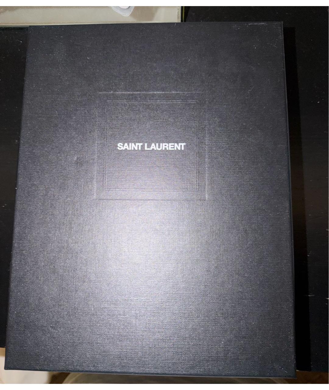 SAINT LAURENT Черная кожаная сумка через плечо, фото 7