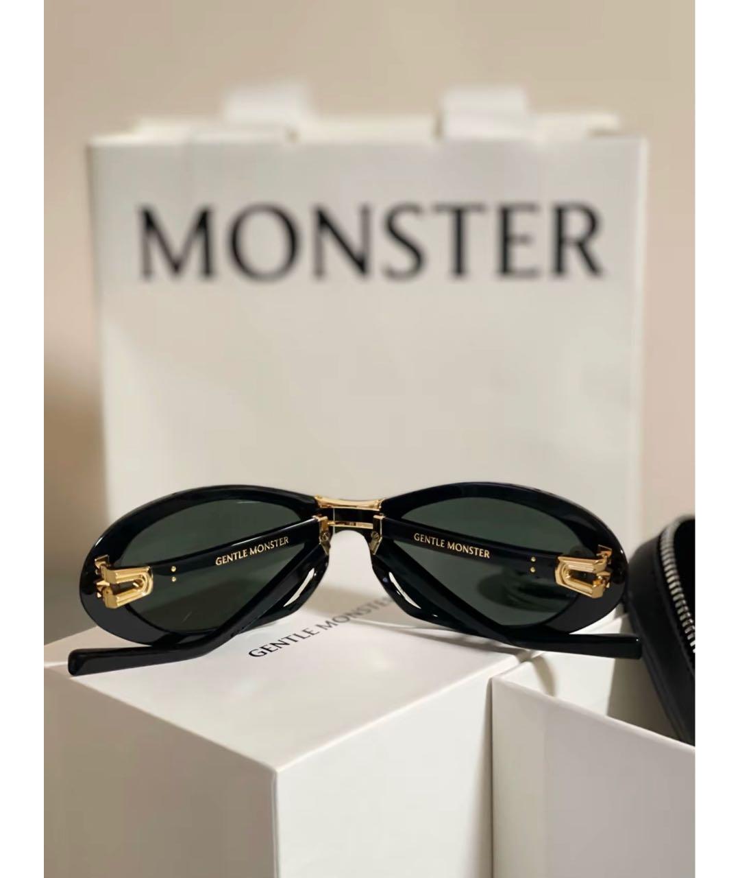 GENTLE MONSTER Черные пластиковые солнцезащитные очки, фото 7
