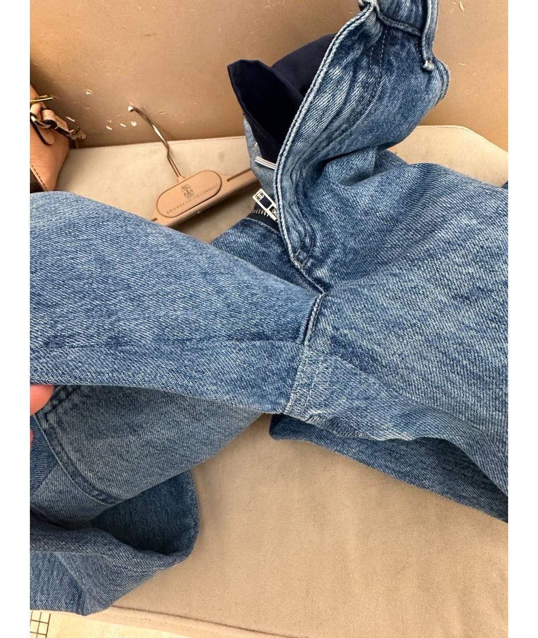 CHANEL Синие хлопковые прямые джинсы, фото 5