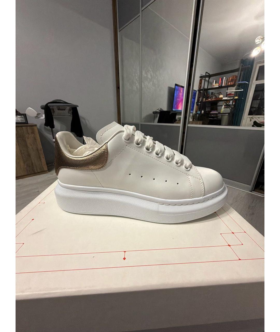 ALEXANDER MCQUEEN Белые кожаные кеды, фото 9