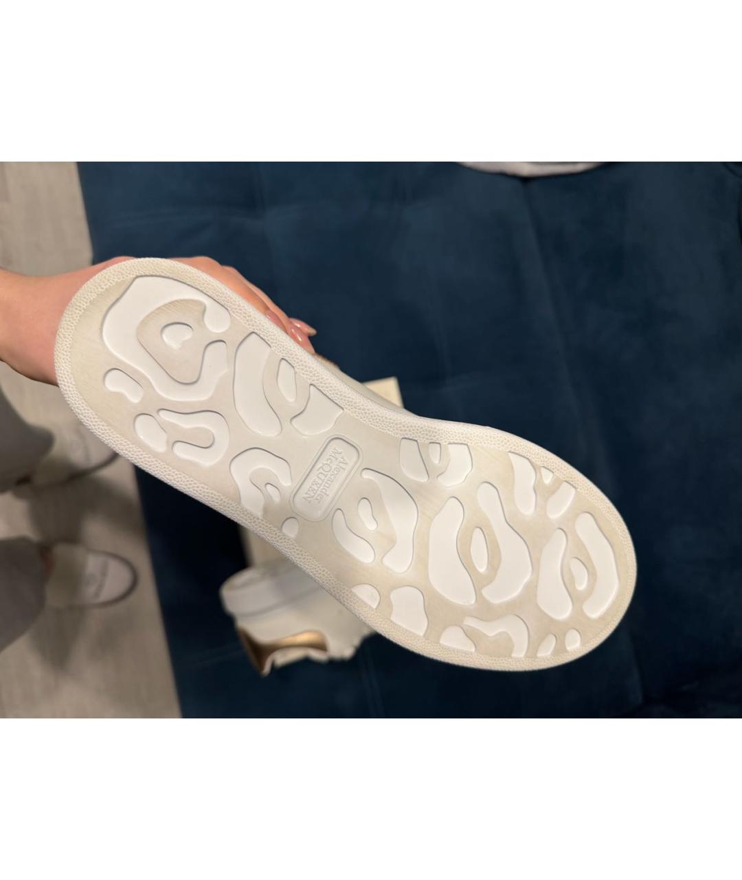 ALEXANDER MCQUEEN Белые кожаные кеды, фото 6