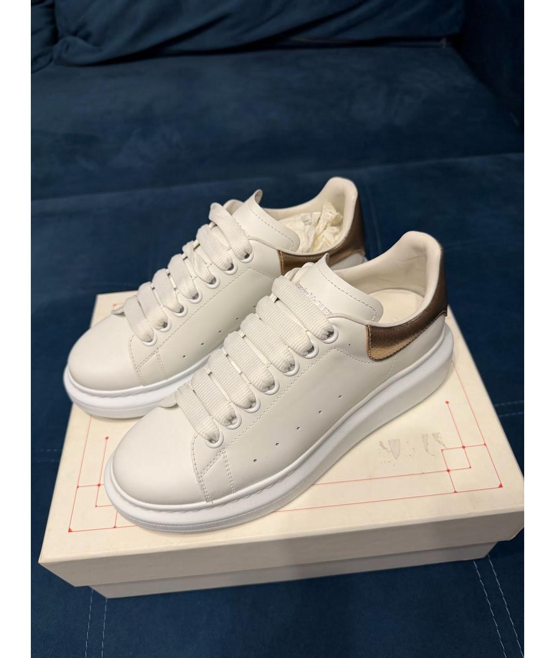 ALEXANDER MCQUEEN Белые кожаные кеды, фото 8