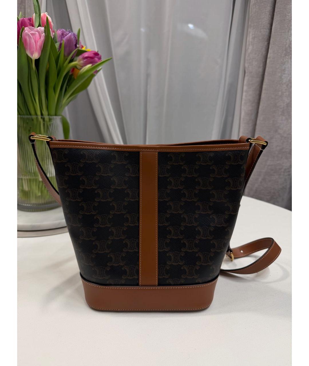 CELINE Коричневая сумка через плечо, фото 3