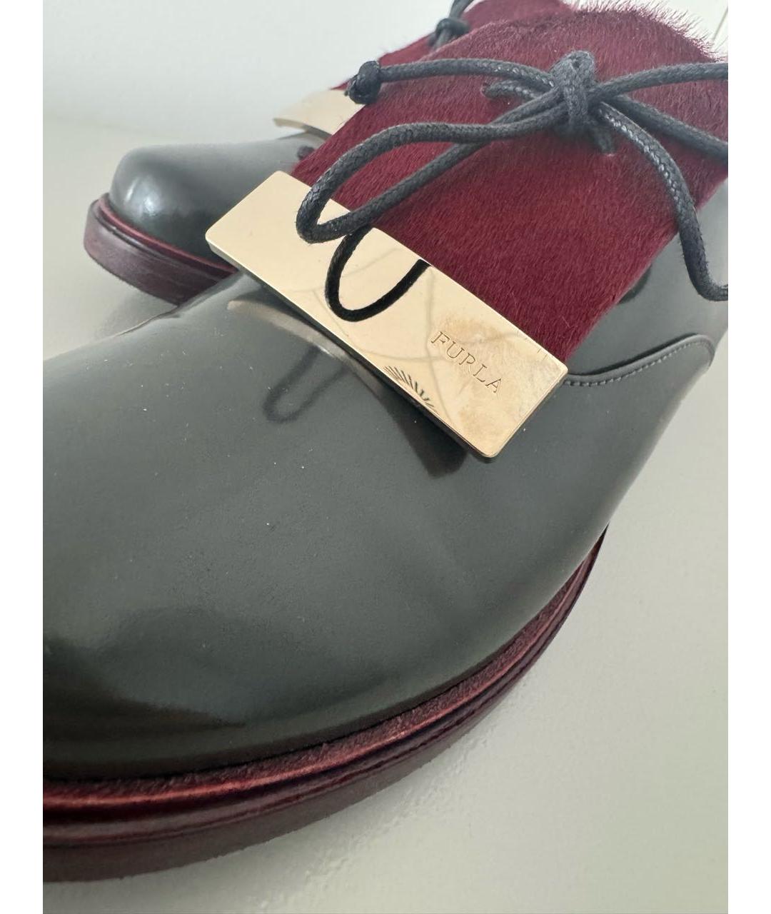 FURLA Серые кожаные лоферы, фото 7