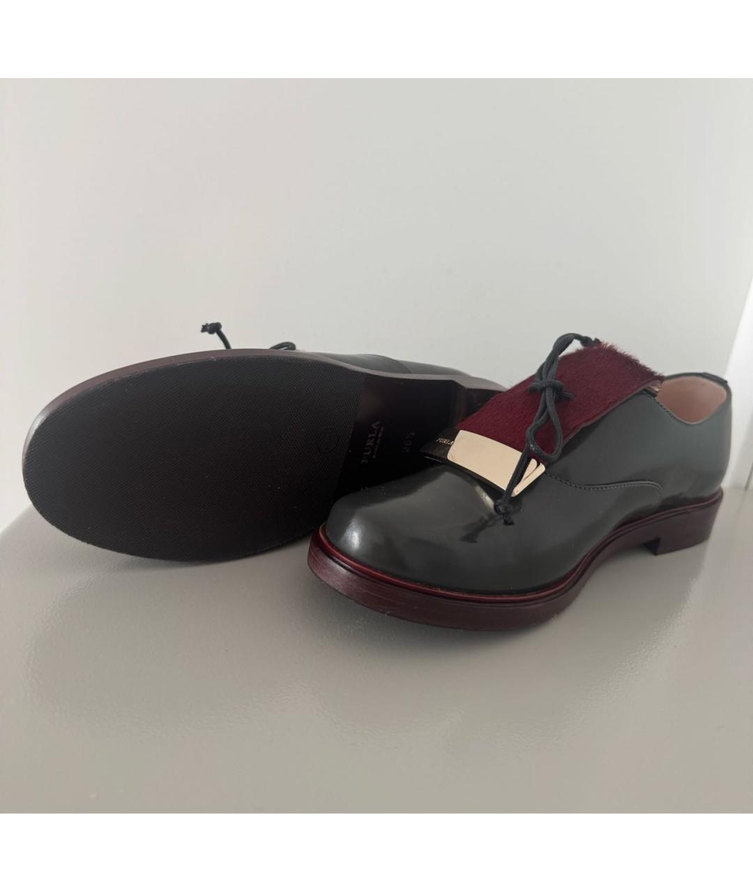 FURLA Серые кожаные лоферы, фото 6