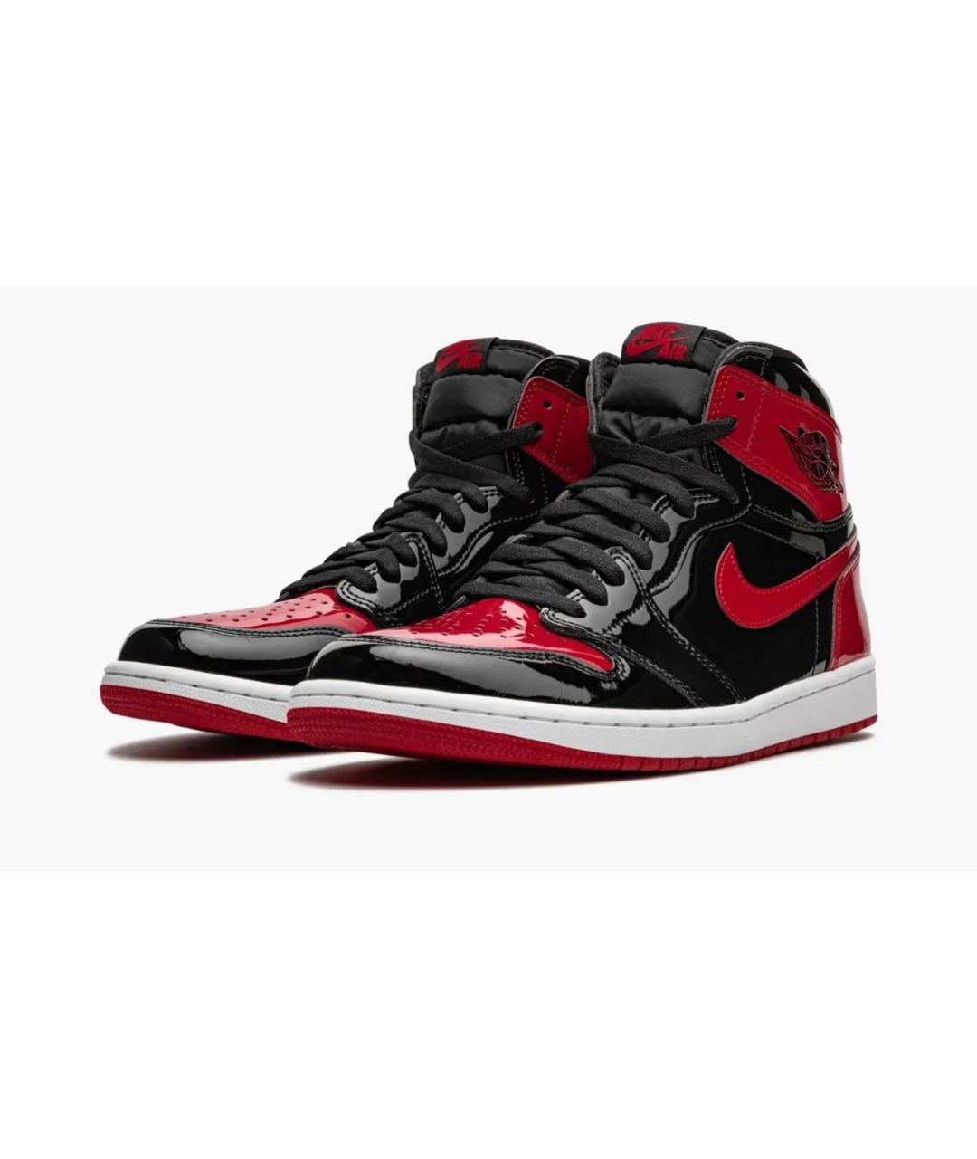 JORDAN Черные кроссовки из лакированной кожи, фото 2