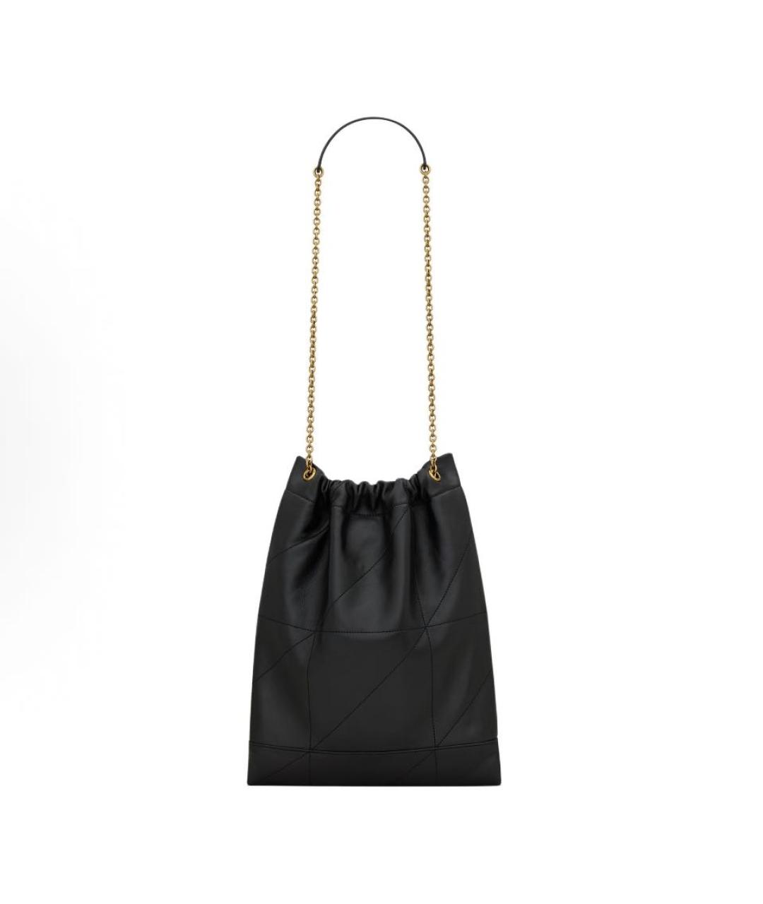 SAINT LAURENT Черная кожаная сумка тоут, фото 7