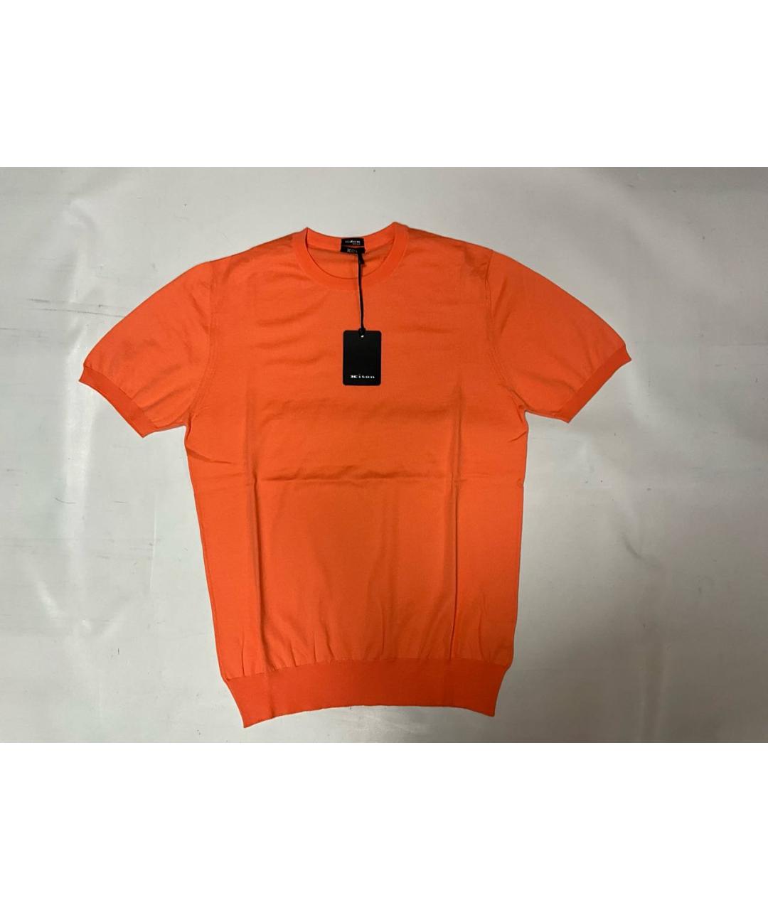 KITON Оранжевый хлопковый джемпер / свитер, фото 6