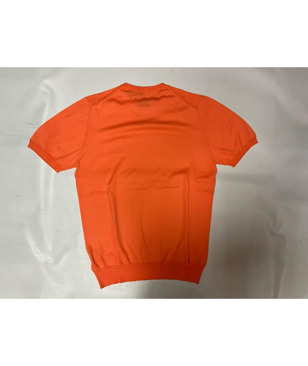 KITON Оранжевый хлопковый джемпер / свитер, фото 5