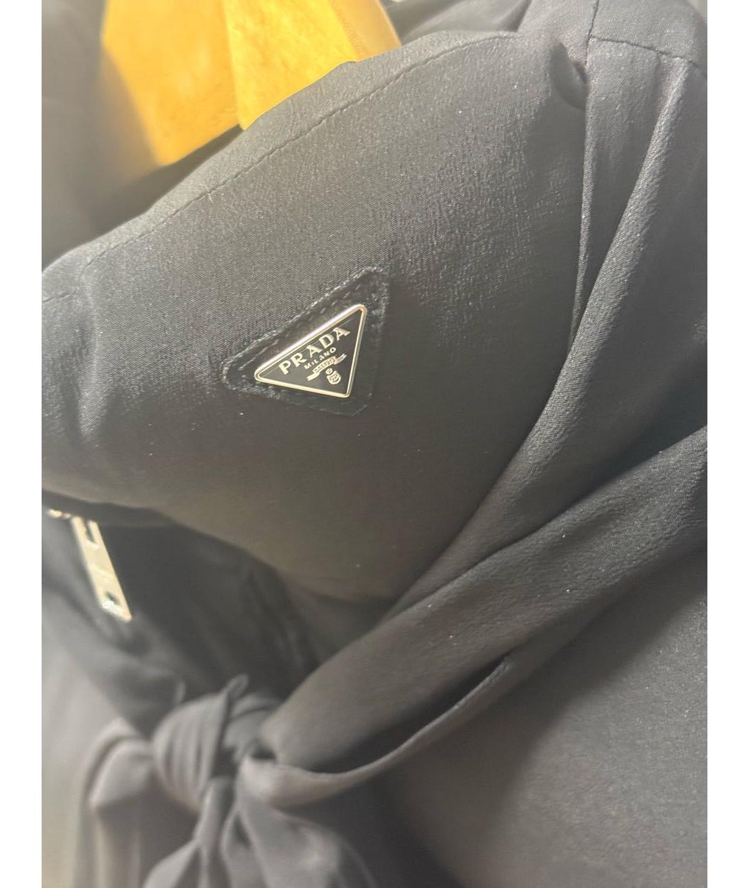 PRADA Черный шелковый пуховик, фото 4