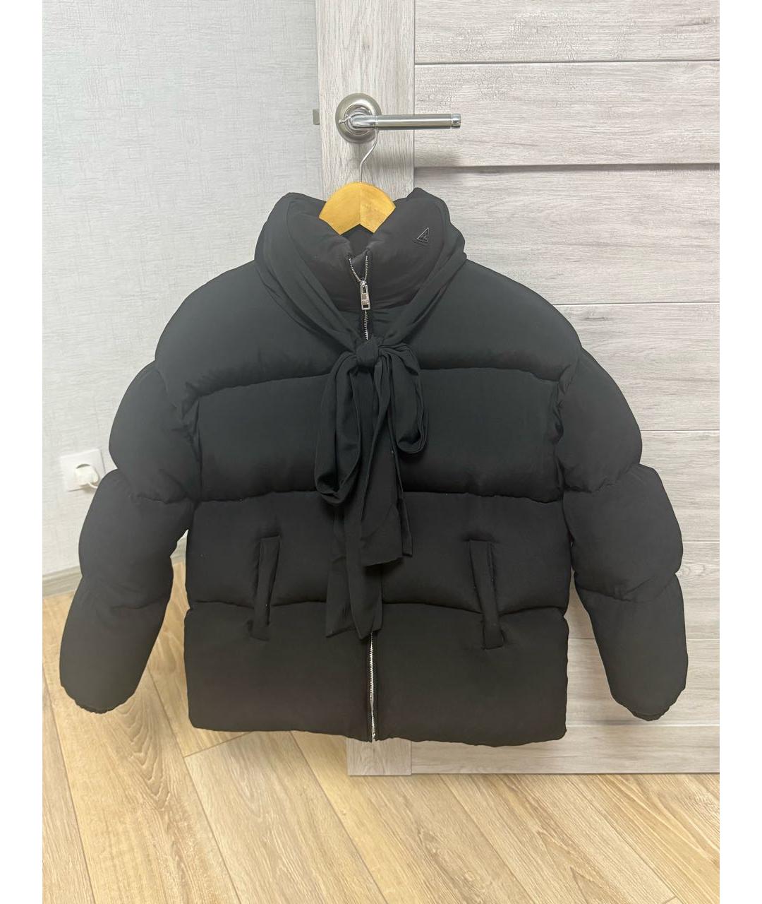 PRADA Черный шелковый пуховик, фото 9