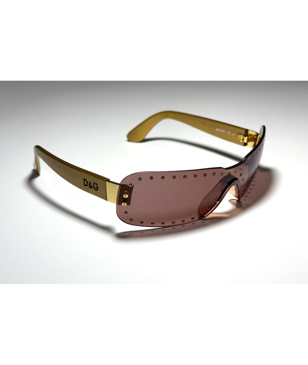 DOLCE&GABBANA Коричневые пластиковые солнцезащитные очки, фото 2