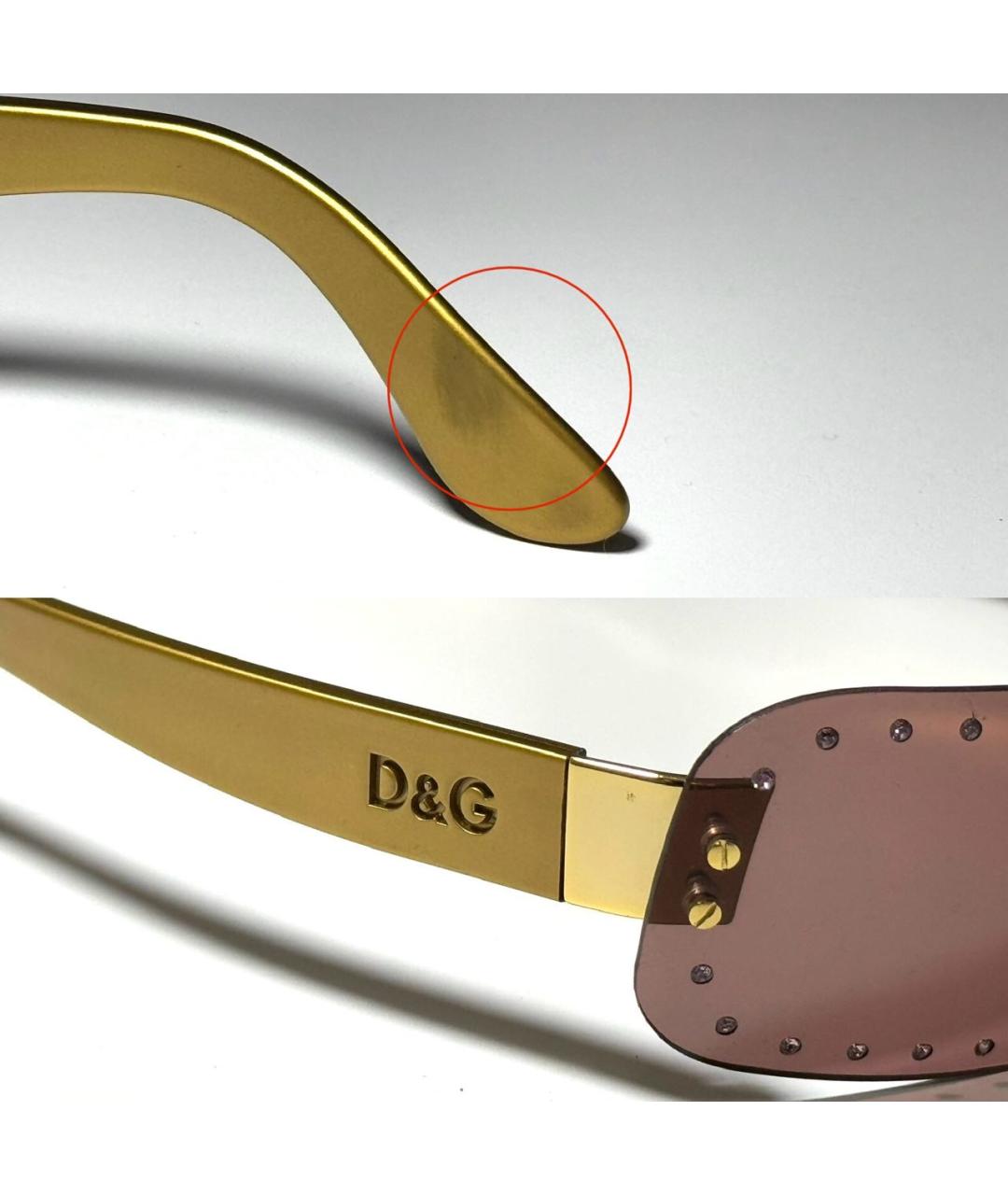 DOLCE&GABBANA Коричневые пластиковые солнцезащитные очки, фото 6
