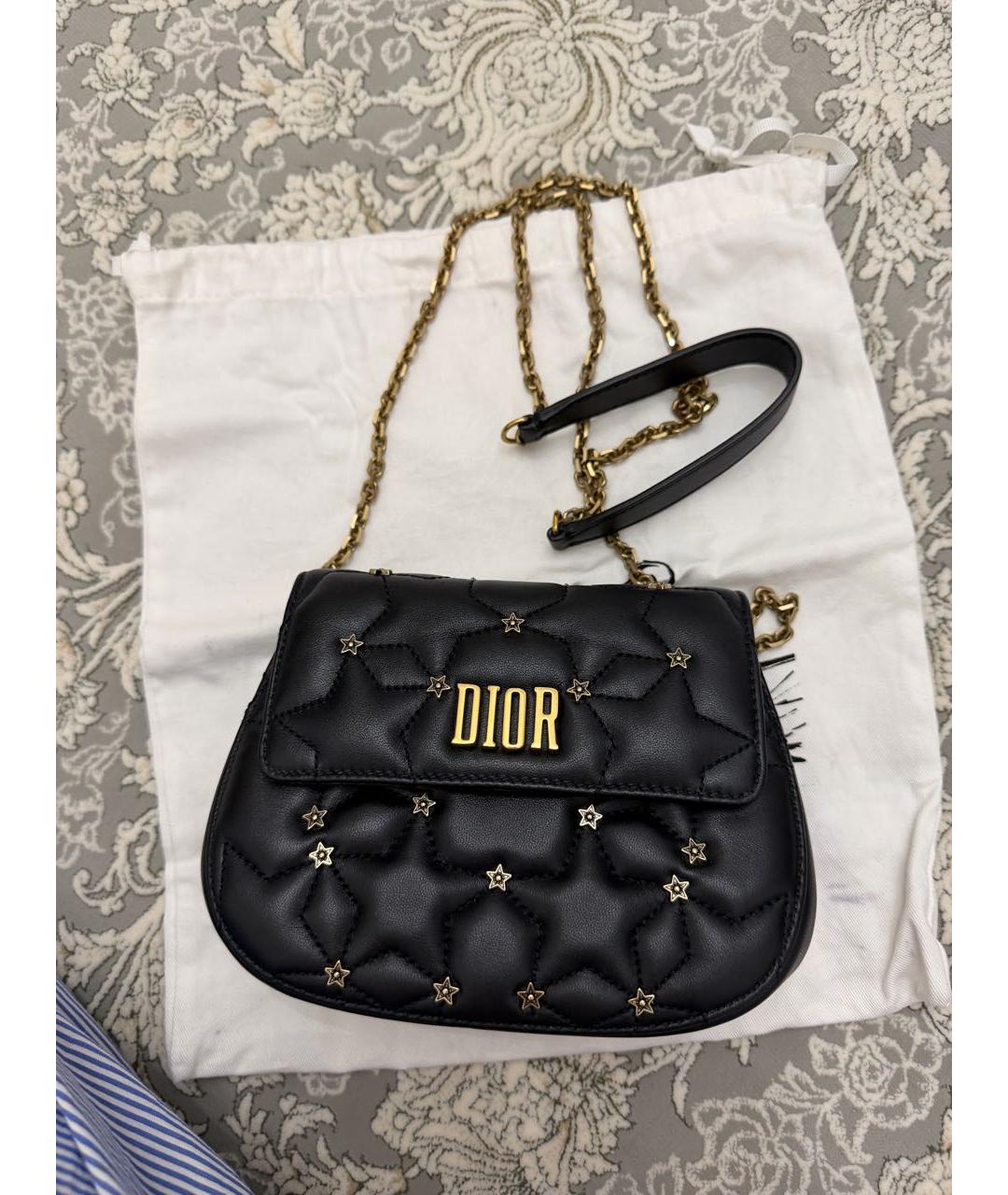 CHRISTIAN DIOR Темно-синяя кожаная сумка через плечо, фото 4