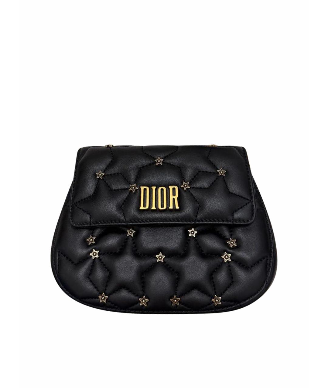 CHRISTIAN DIOR Темно-синяя кожаная сумка через плечо, фото 1