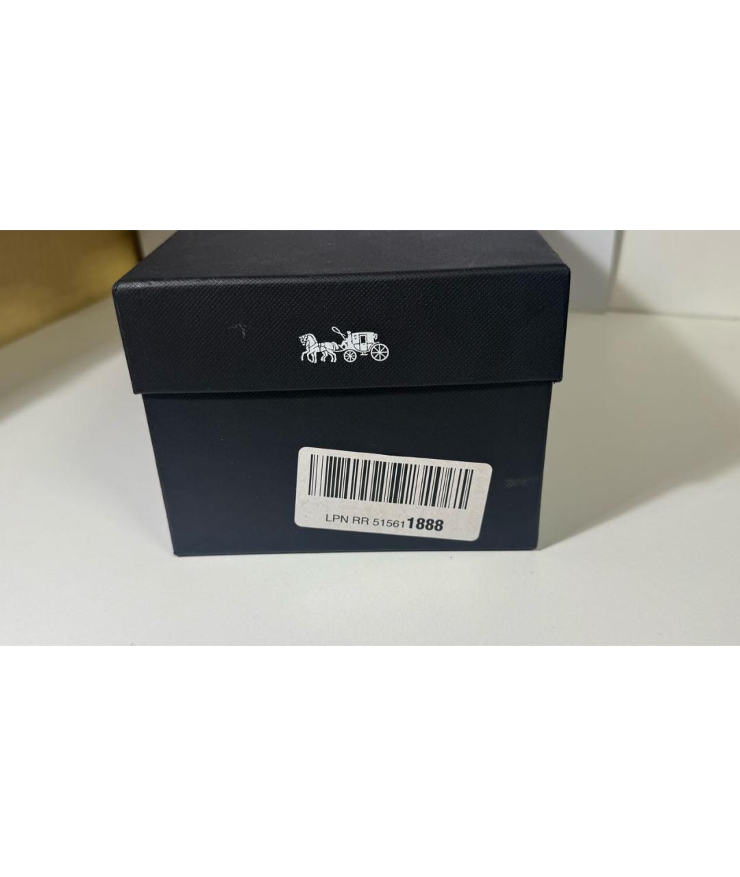 COACH Черные кожаные босоножки, фото 5