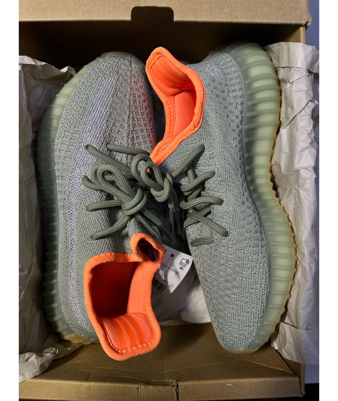 ADIDAS YEEZY Серые текстильные кроссовки, фото 6