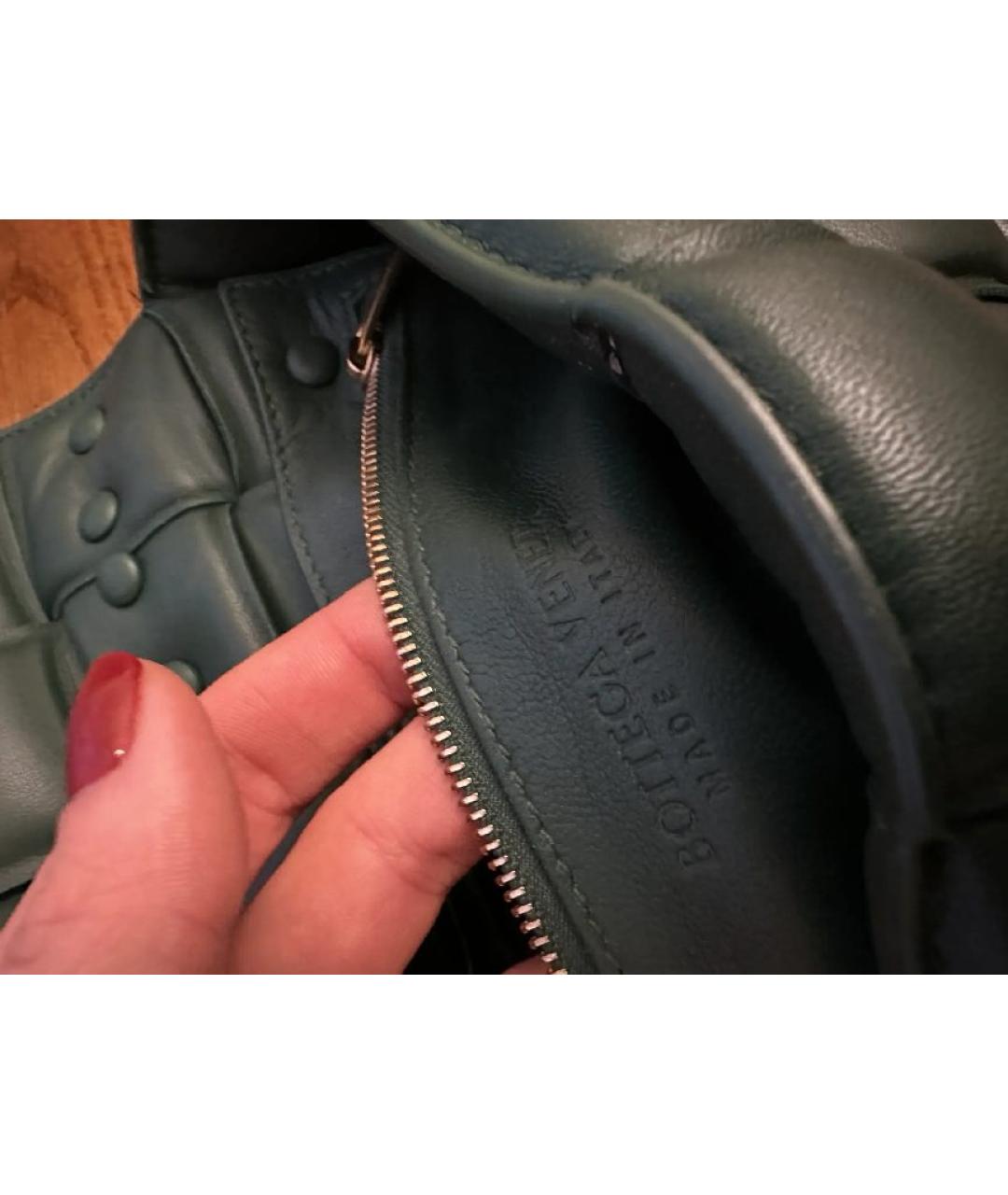 BOTTEGA VENETA Зеленая кожаная сумка через плечо, фото 3