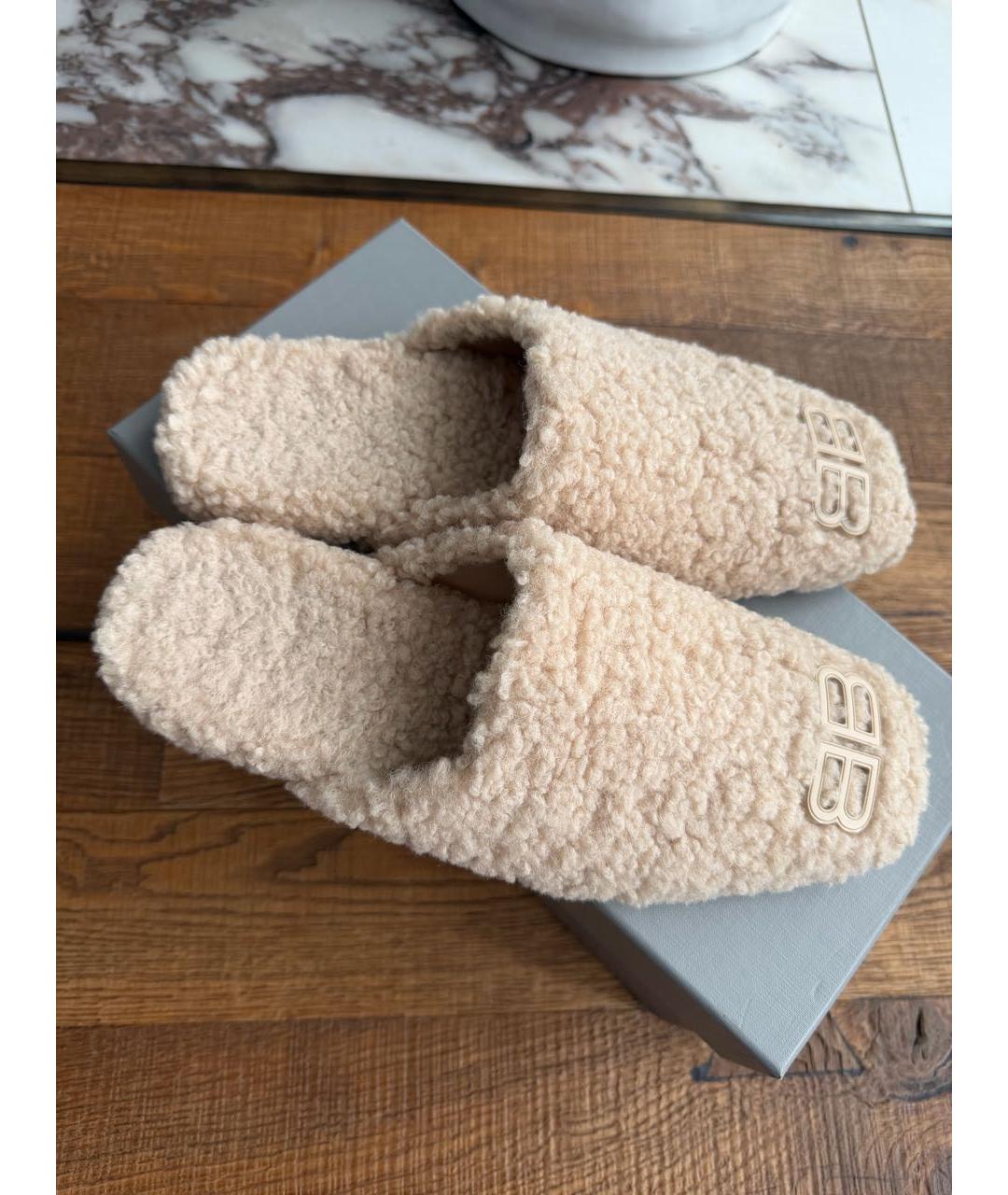 BALENCIAGA Бежевые мюли, фото 7