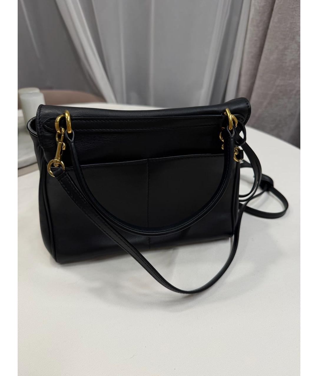 BALENCIAGA Черная кожаная сумка через плечо, фото 4