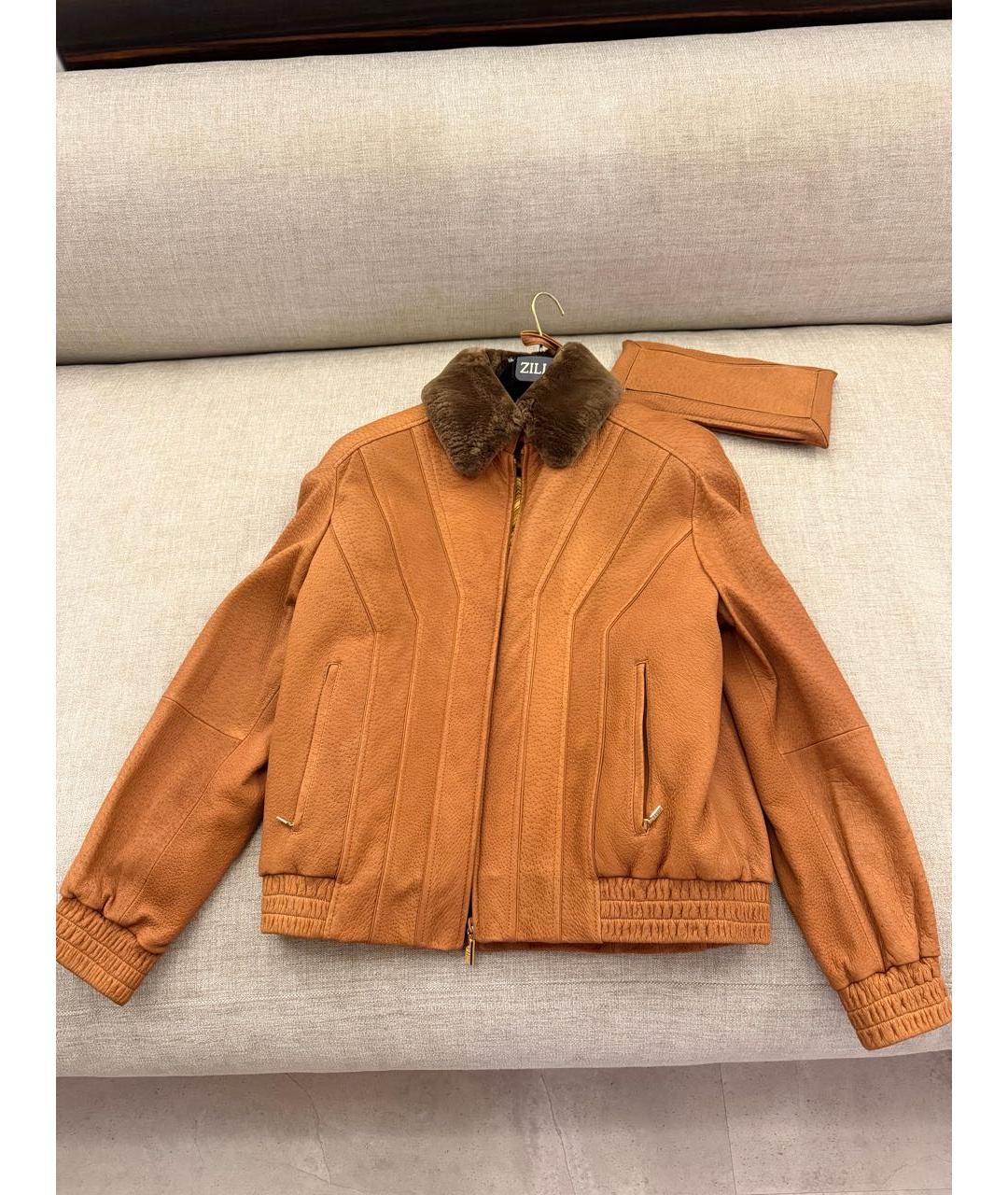 ZILLI Коричневая куртка из экзотической кожи, фото 7