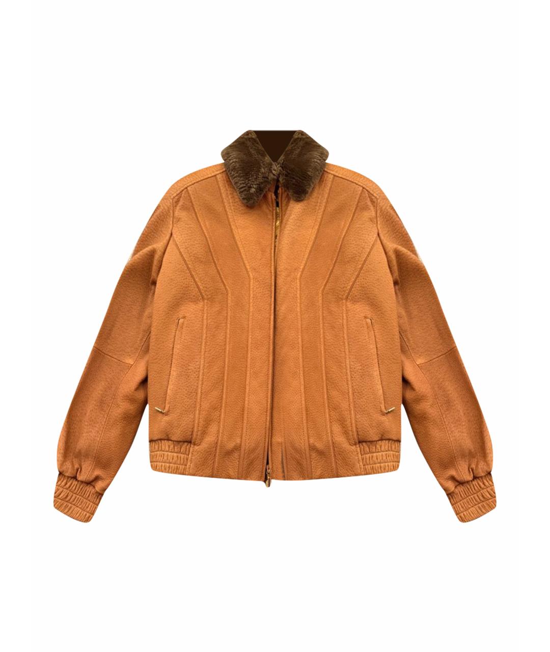 ZILLI Коричневая куртка из экзотической кожи, фото 1