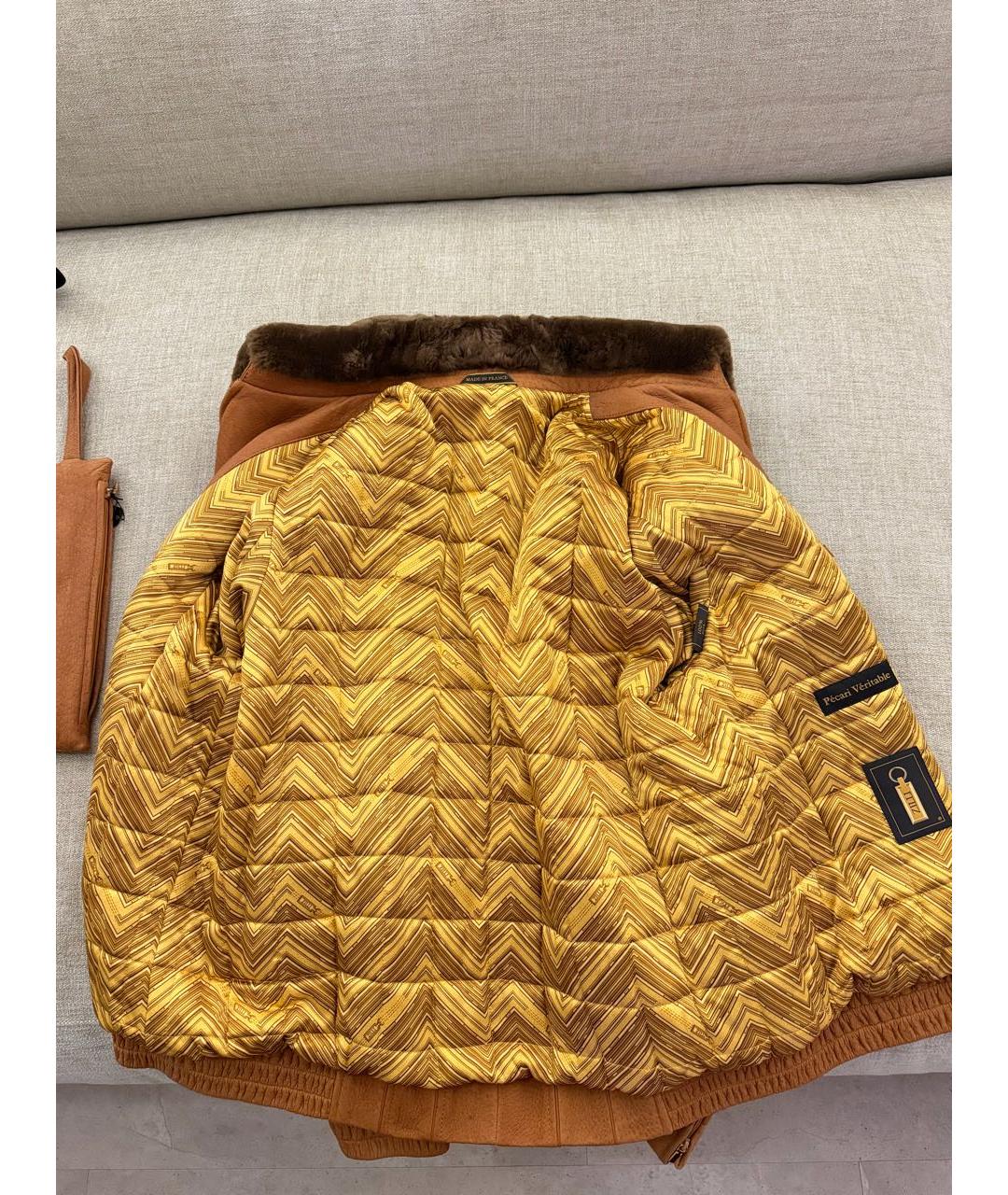 ZILLI Коричневая куртка из экзотической кожи, фото 3