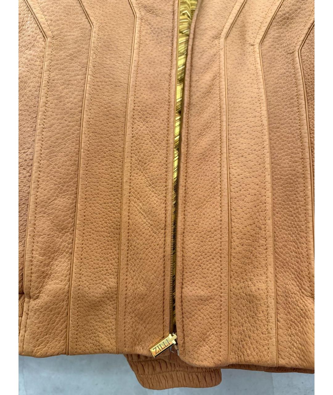 ZILLI Коричневая куртка из экзотической кожи, фото 4