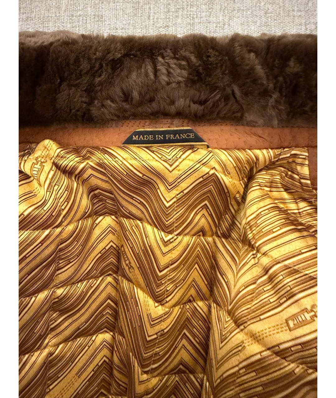 ZILLI Коричневая куртка из экзотической кожи, фото 5