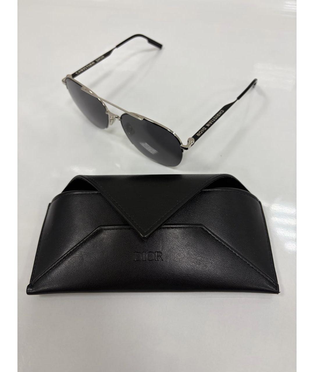 CHRISTIAN DIOR Черные пластиковые солнцезащитные очки, фото 4