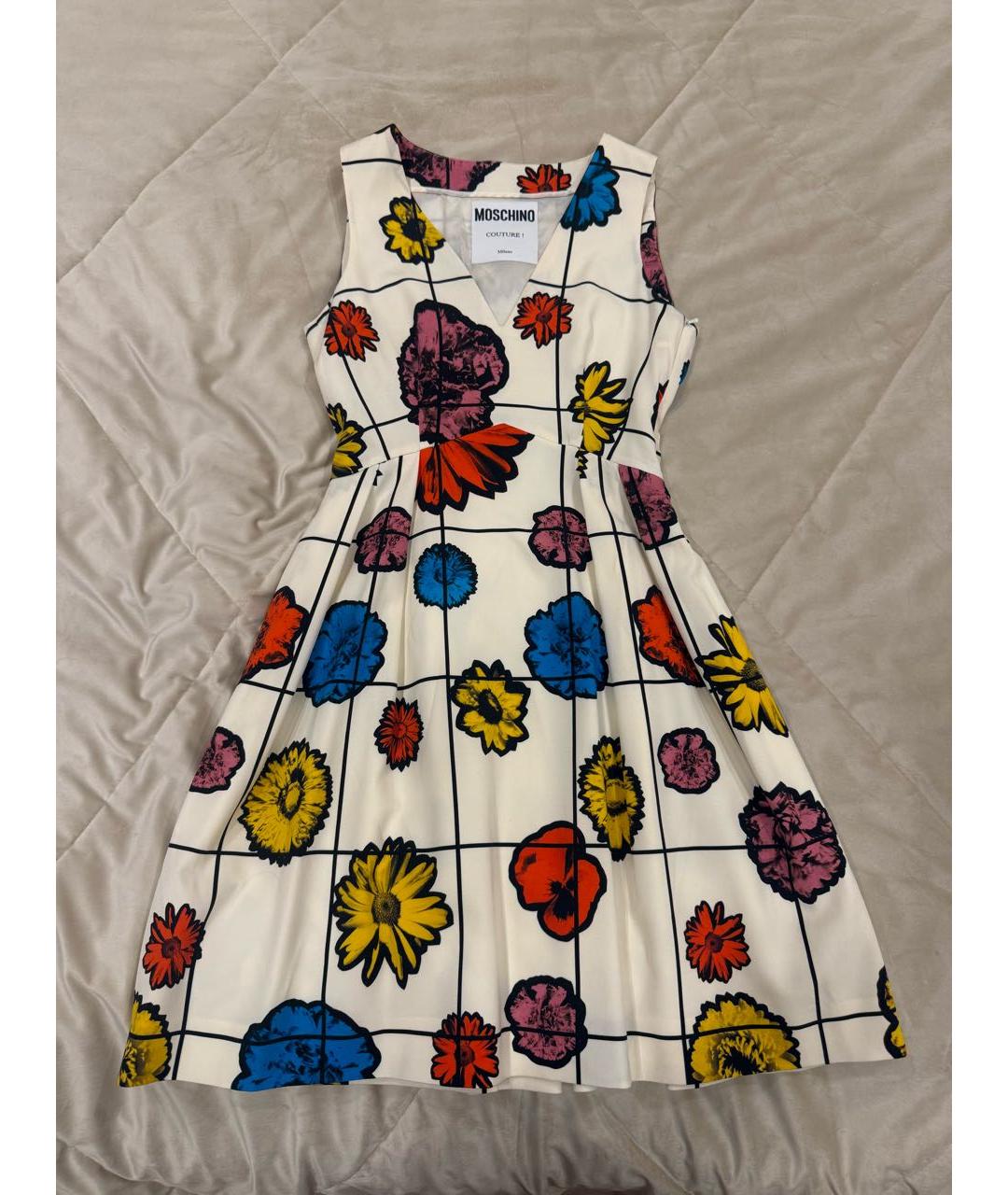 MOSCHINO Белое шерстяное повседневное платье, фото 3