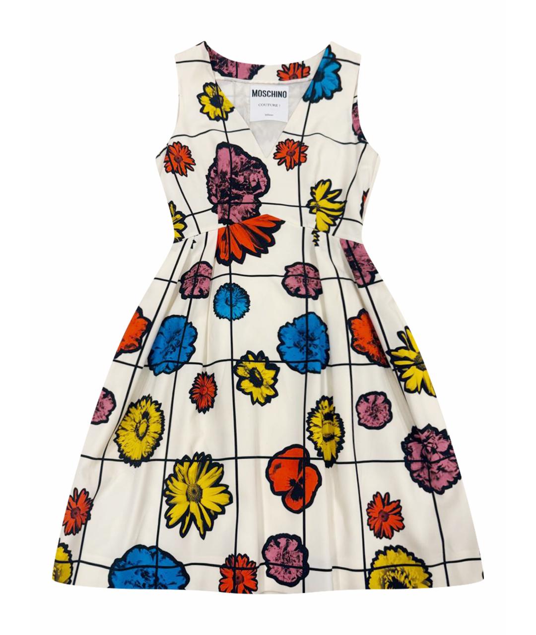 MOSCHINO Белое шерстяное повседневное платье, фото 1