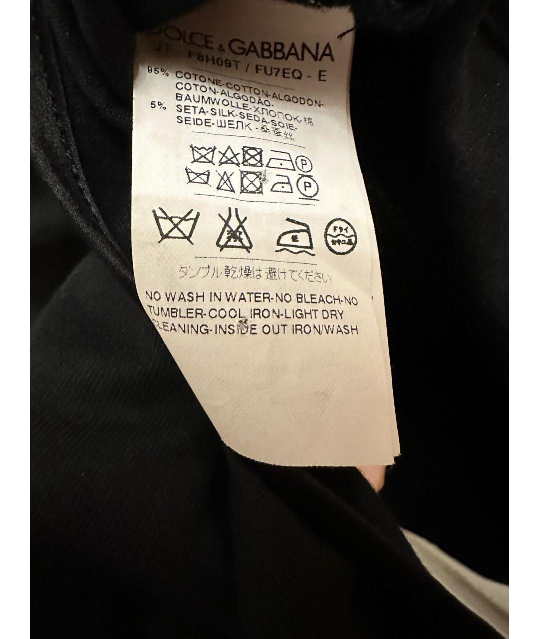 DOLCE&GABBANA Черная футболка, фото 5