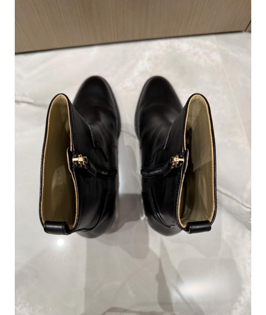 CHANEL Черные кожаные полусапоги, фото 3