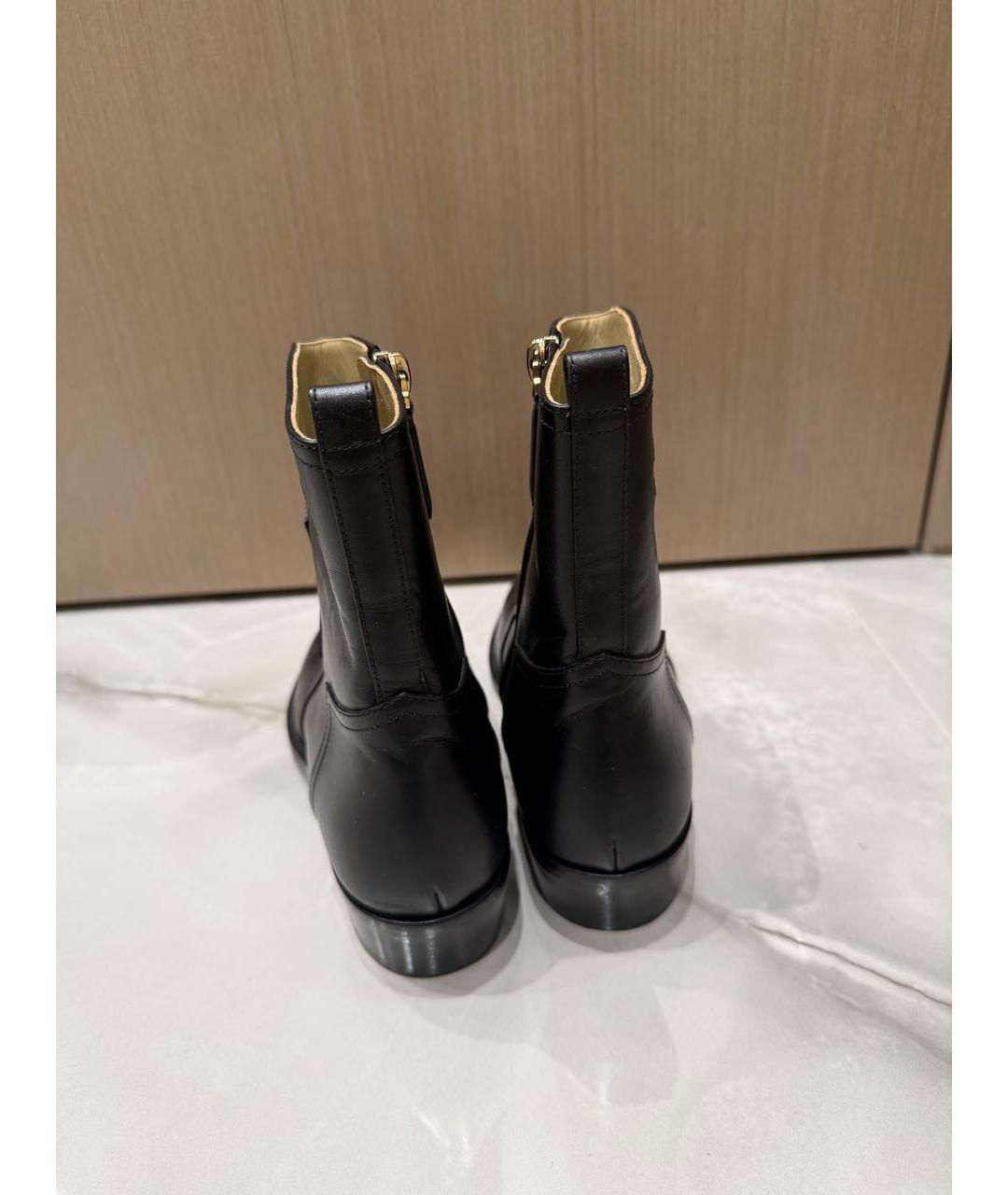 CHANEL Черные кожаные полусапоги, фото 4