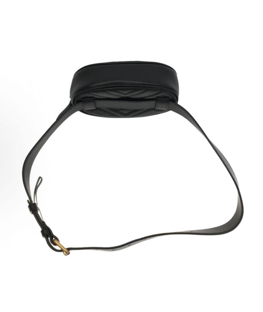 GUCCI Черная кожаная поясная сумка, фото 5